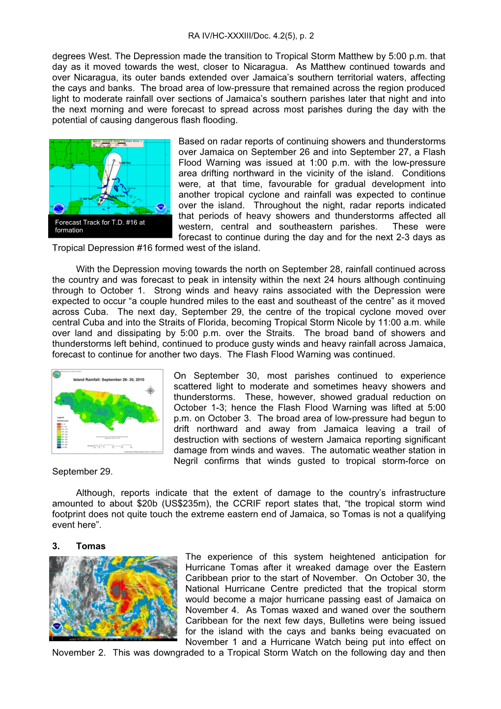 REPORT by Roger Williams, Bermuda Weather Service