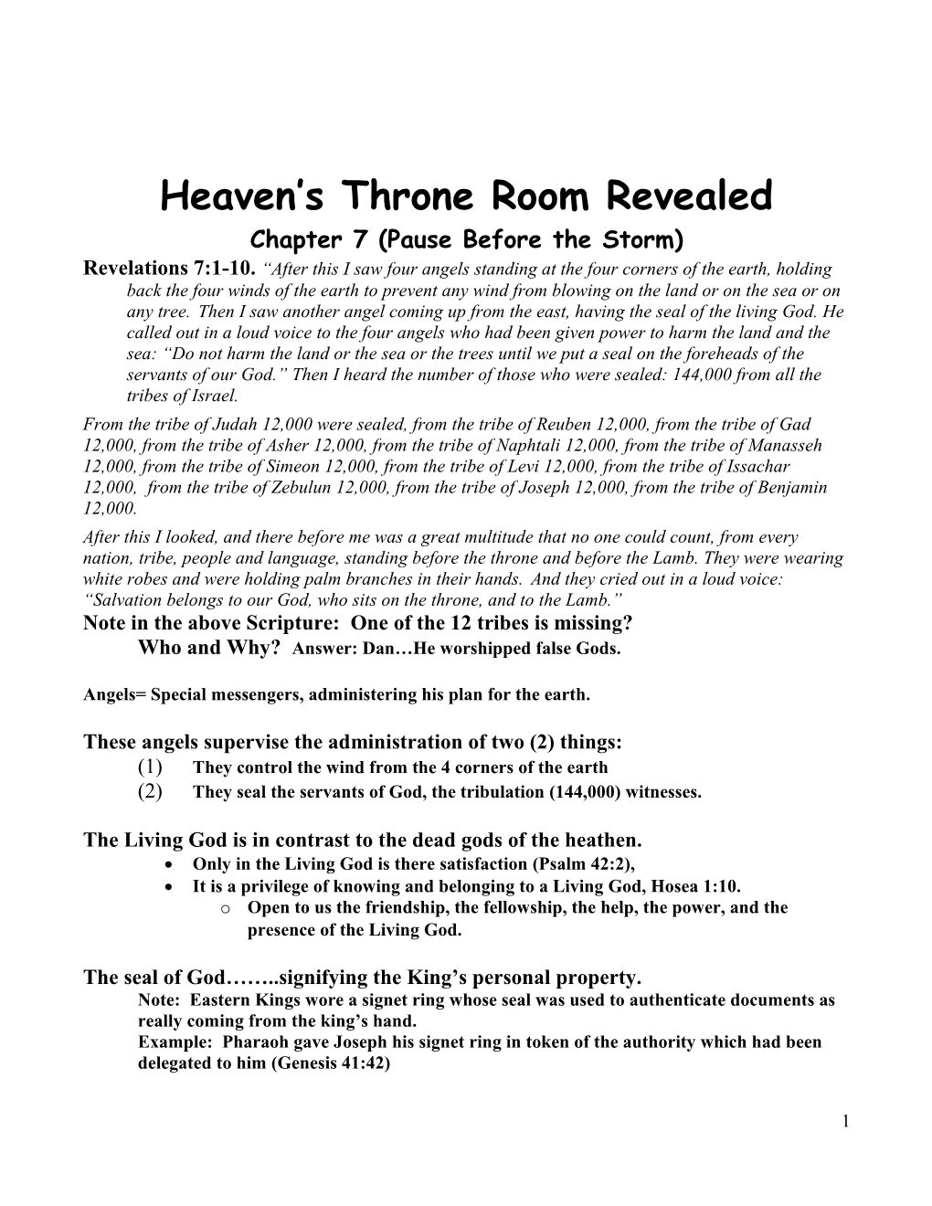 Heaven S Throne Room Revealed