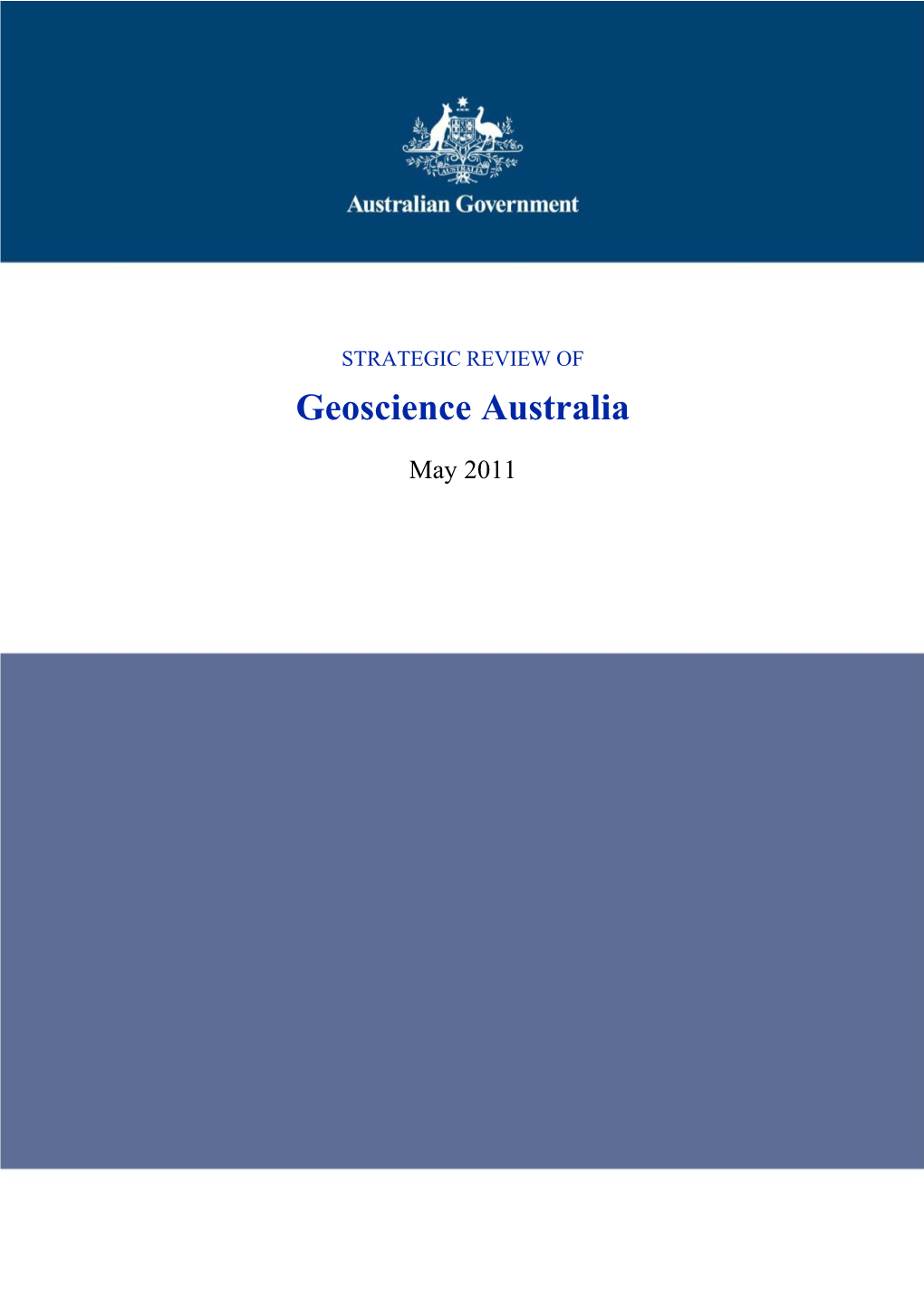 Strategic Review Of Geoscience Australia