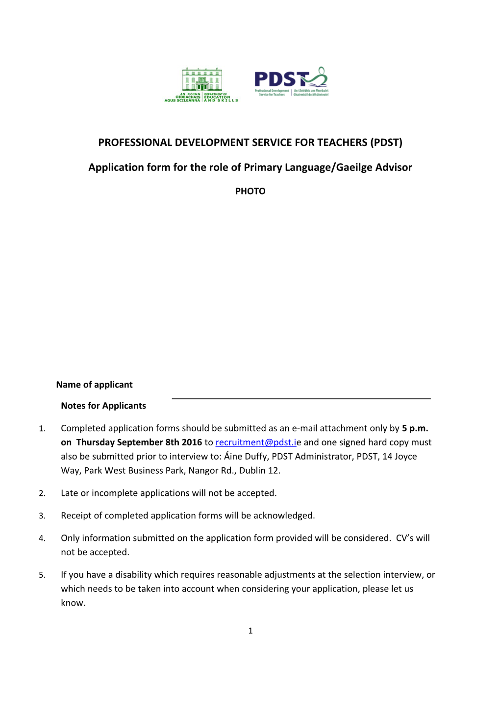 Professional Development Service for Teachers (Pdst)