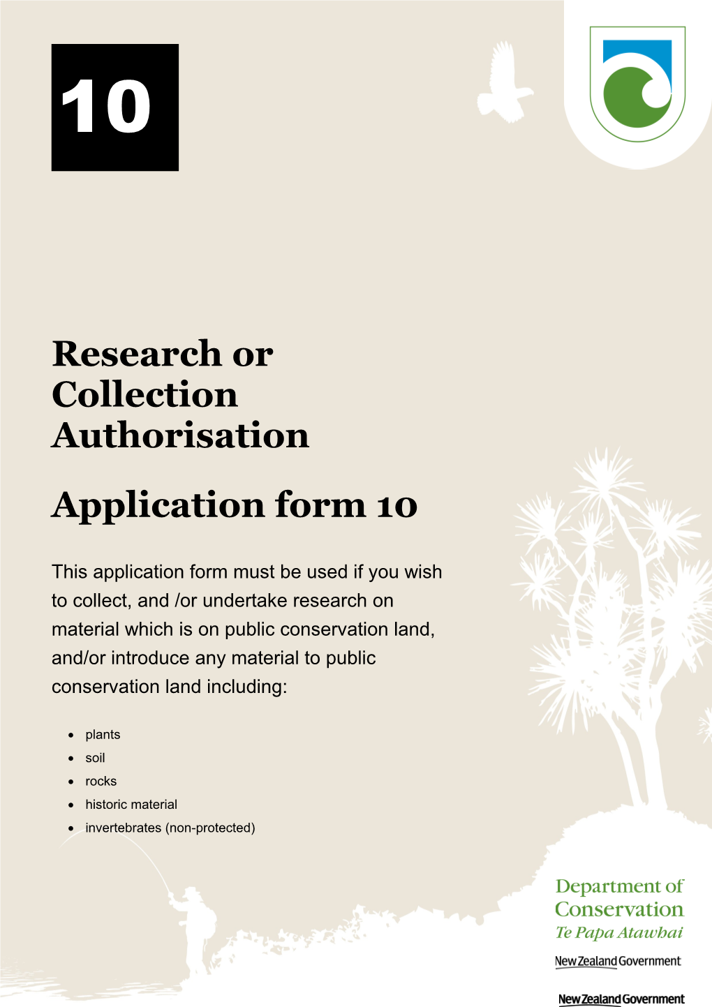 Research Or Collection Authorisation