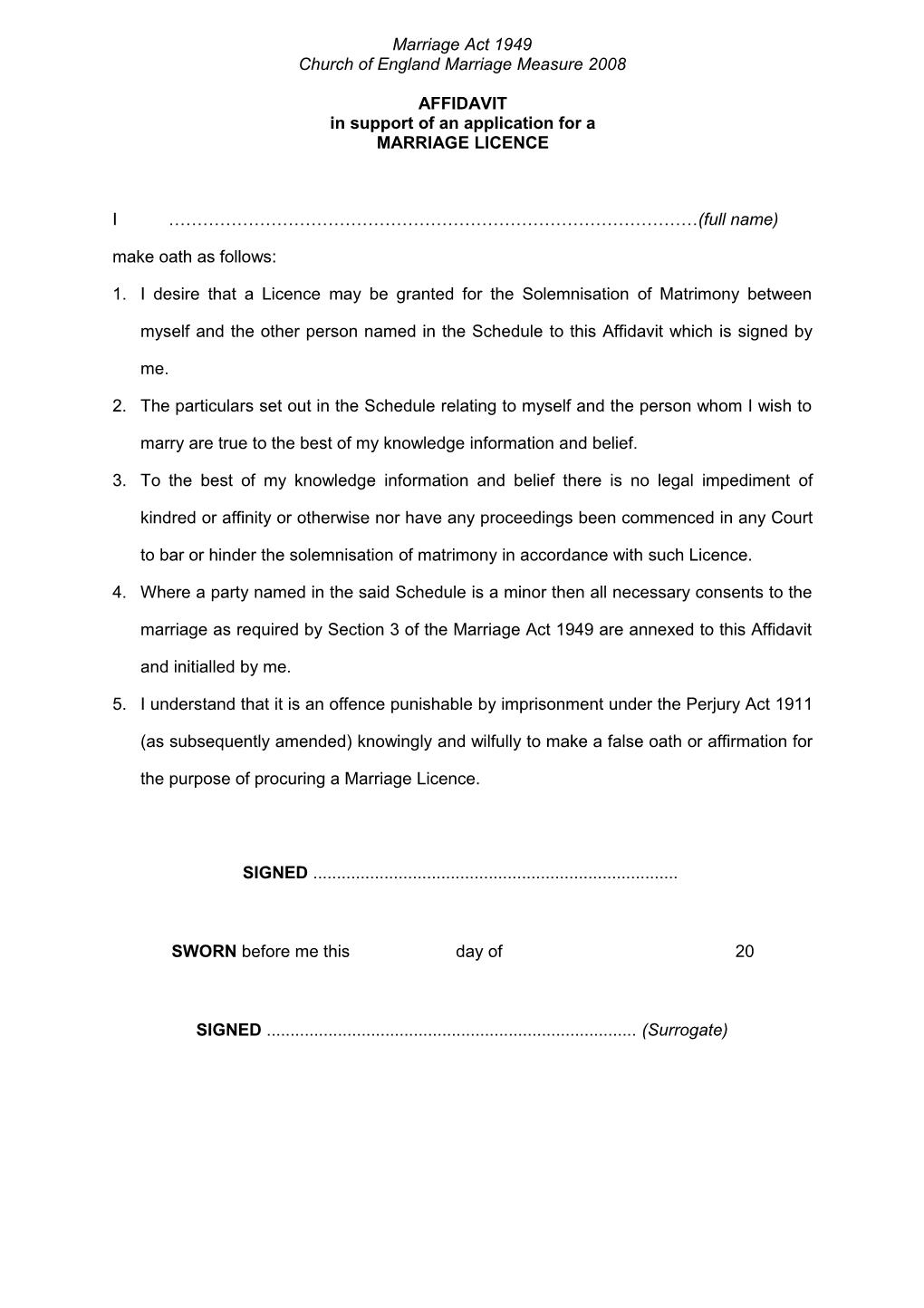 Church of England Marriage Measure 2008