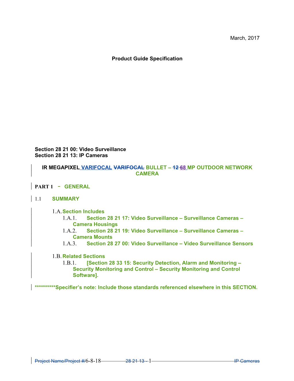 Product Guide Specification s14