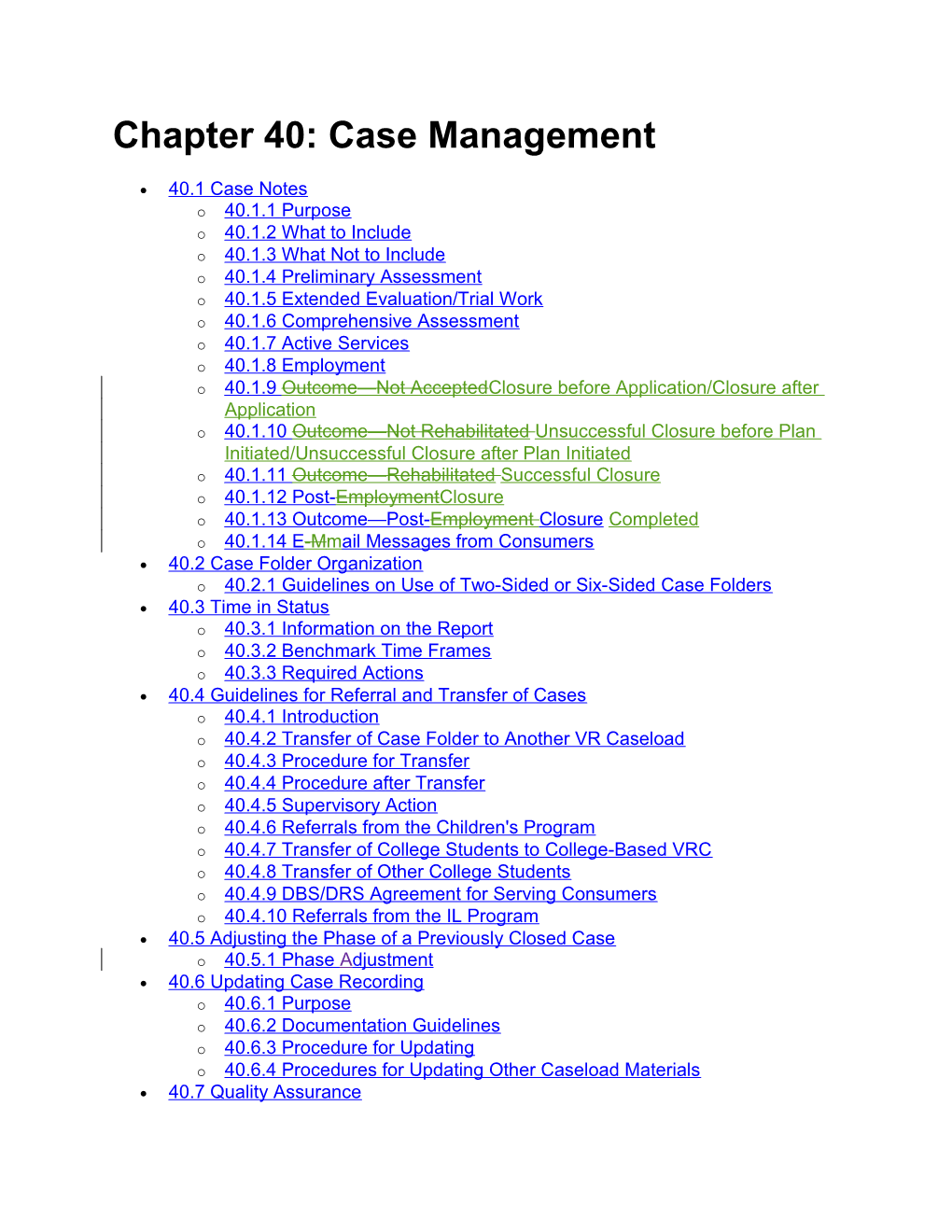 Chapter 40: Case Management