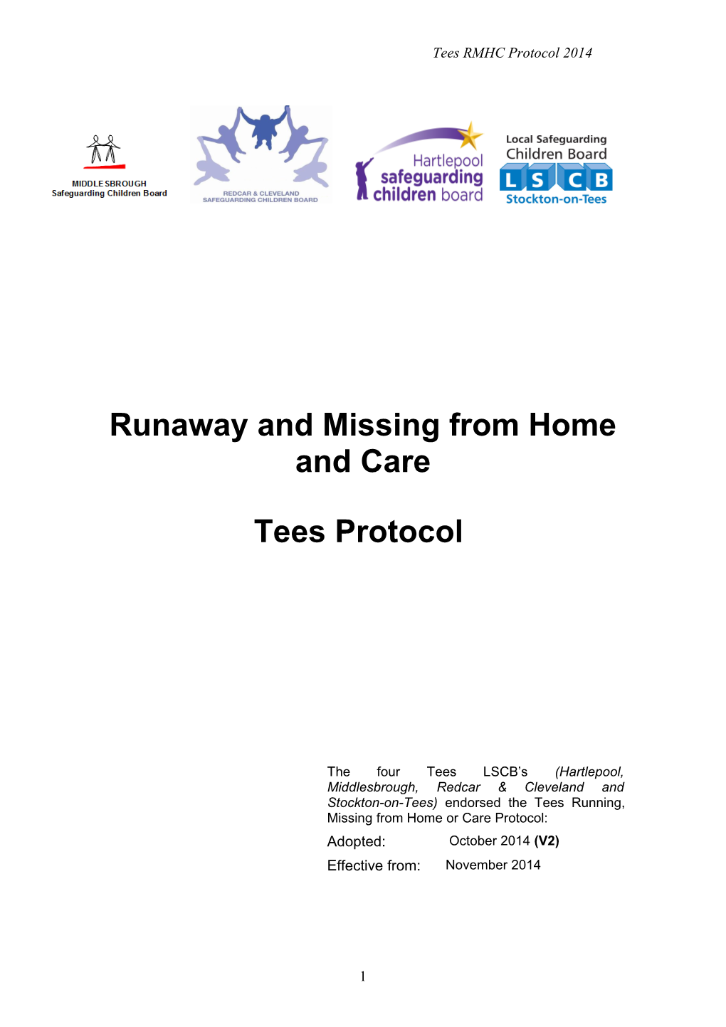 RUNNING MISSING from HOME & CARE PROTOCOL HEADINGS (Draft) s1