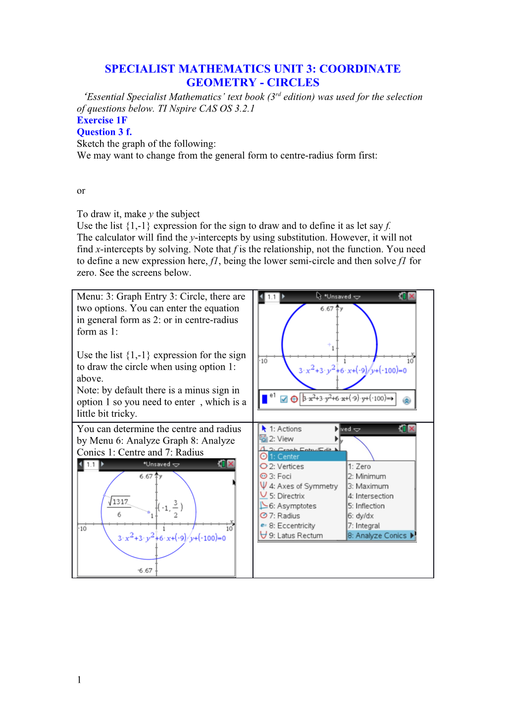 Coordinate Geometry - Circles