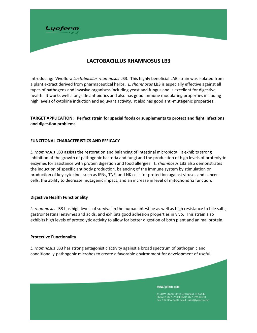 Lactobacillus Rhamnosus Lb3