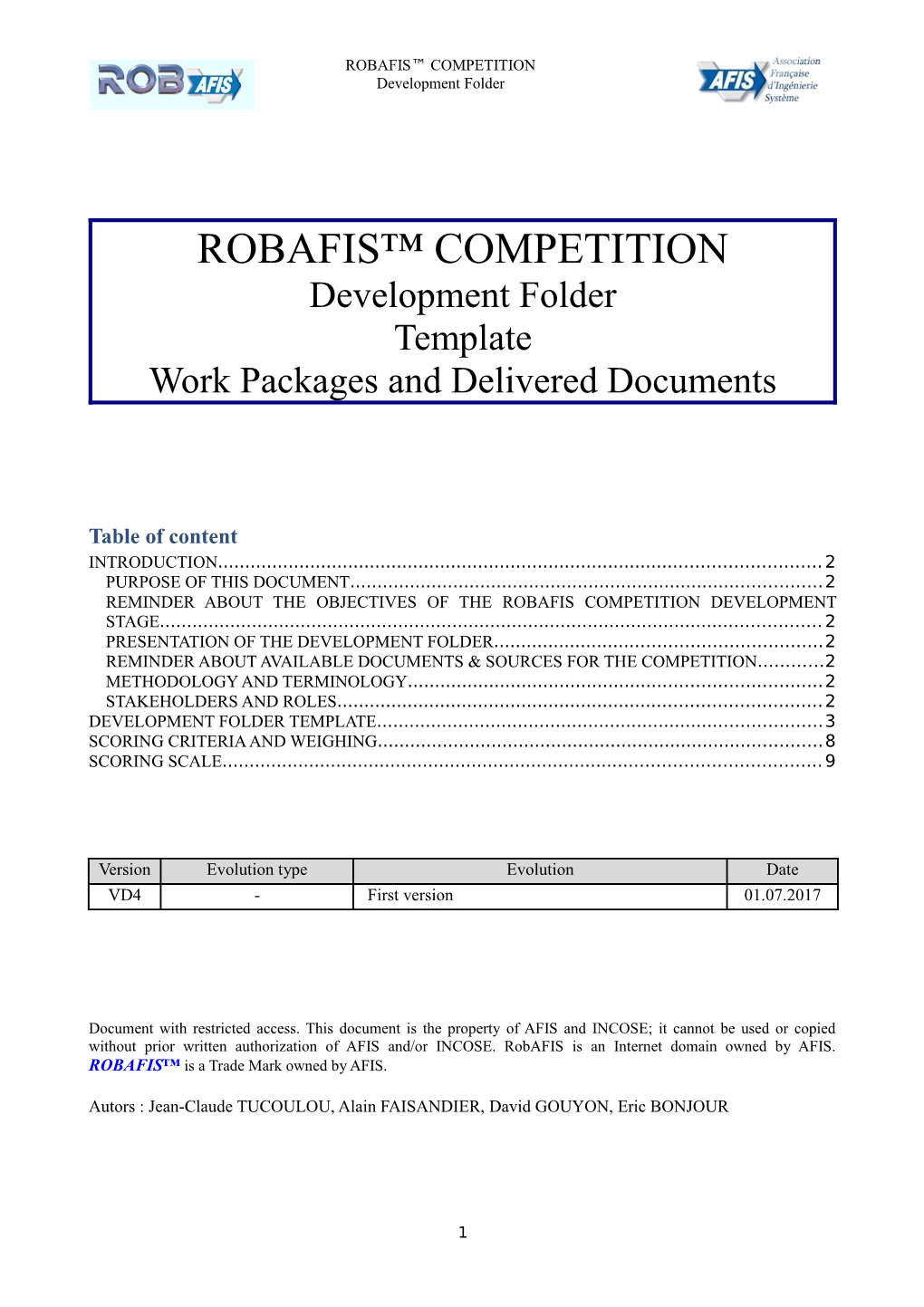 Robafis Development Folder
