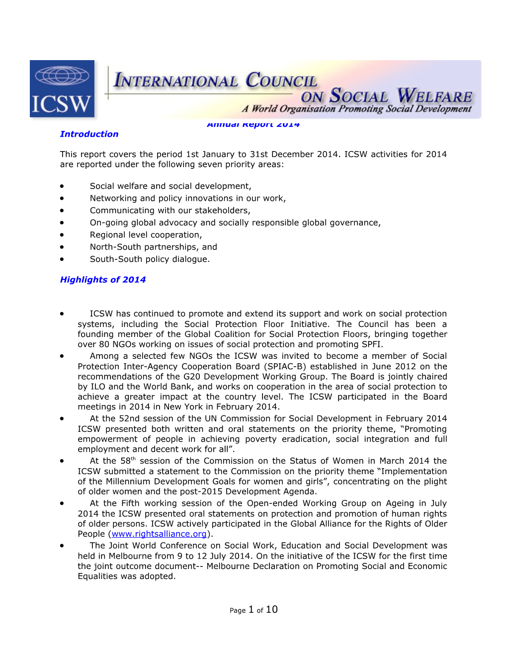 Global Cooperation Newsletter January 2008