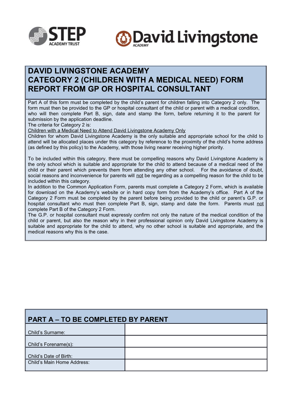 Category 2 Medical Need Form V3 14 12 16