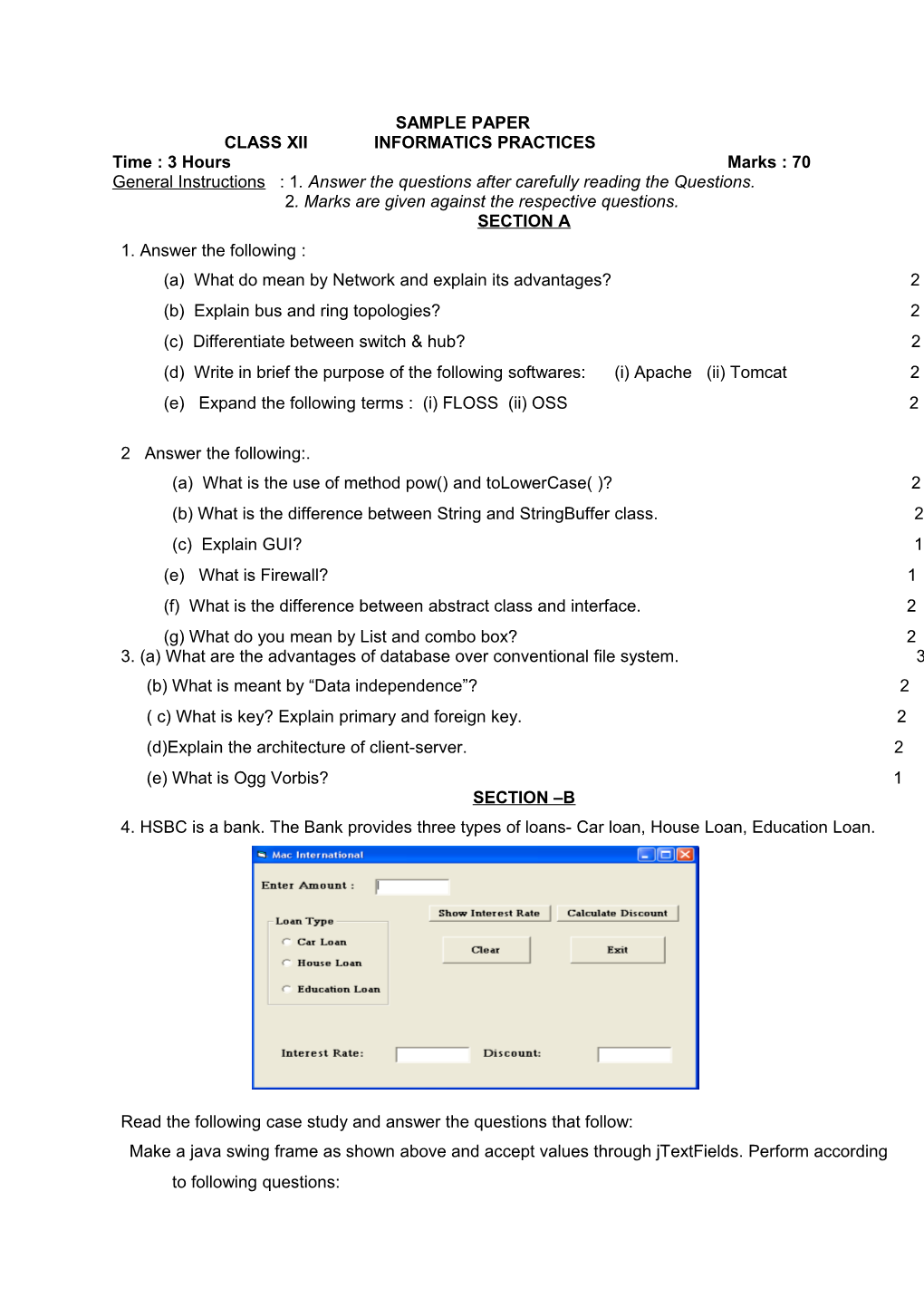 Class Xii Informatics Practices