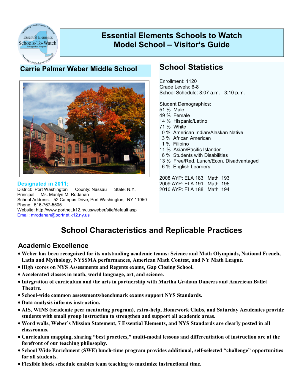 Frank Wright Middle School Profile 2006 - Virtual Library (CA Dept of Education)