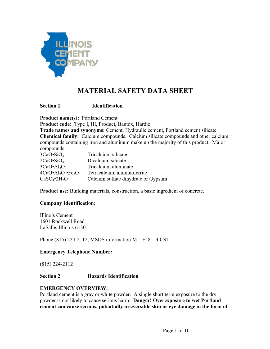 Material Safety Data Sheet s14