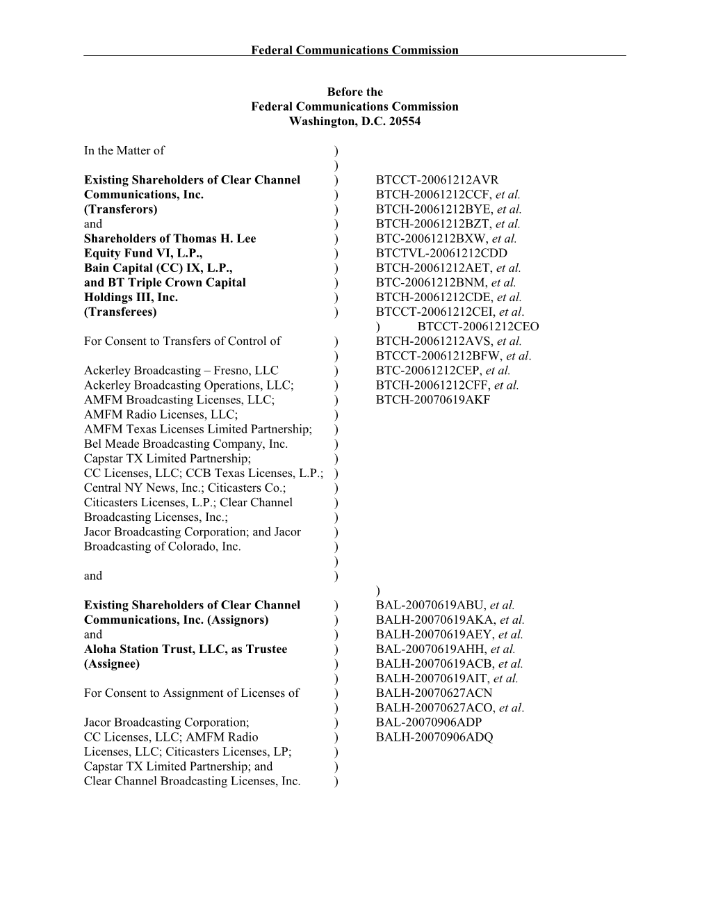 Federal Communications Commission s10