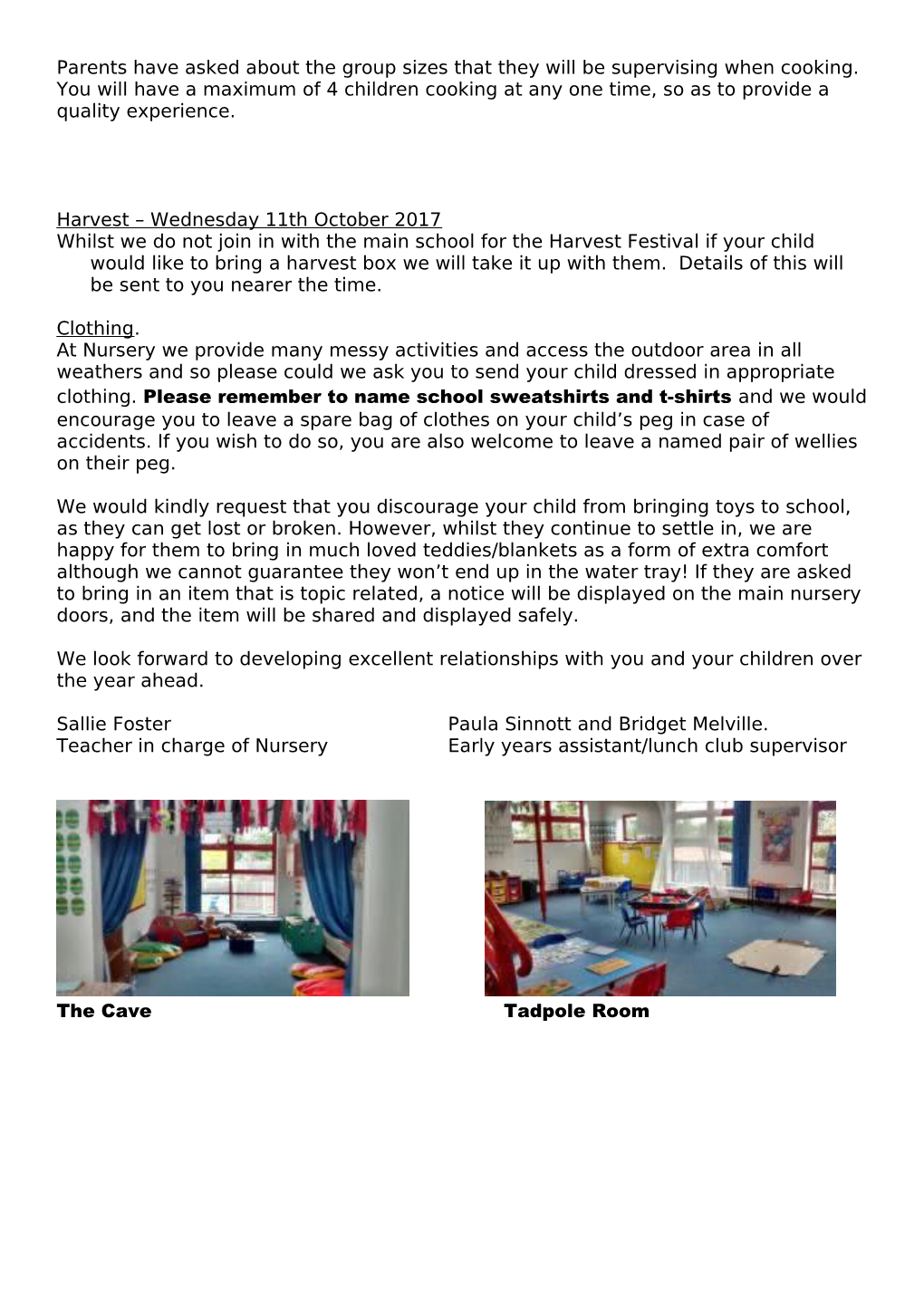 Nursery News Letter Term 1 2012