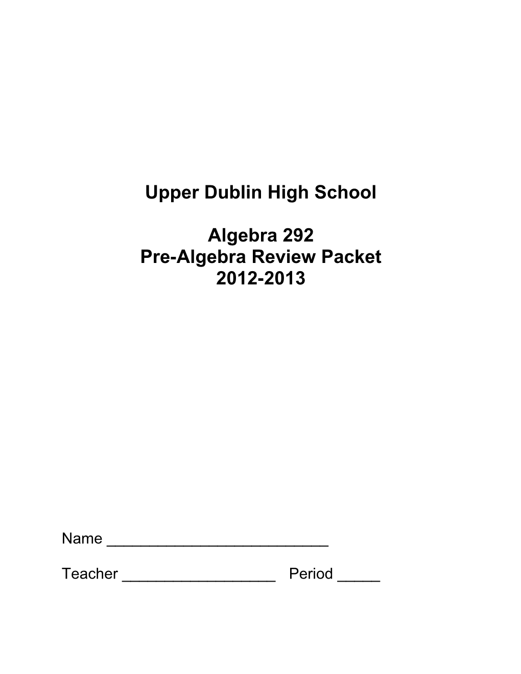 Upper Dublin High School s1