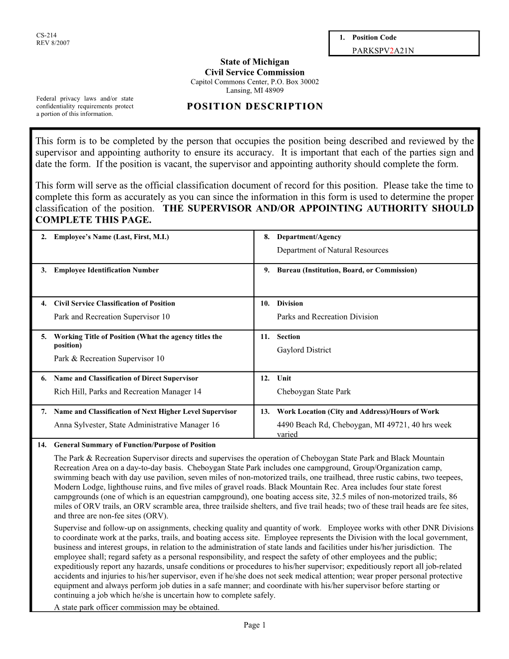 CS-214 Position Description Form s34