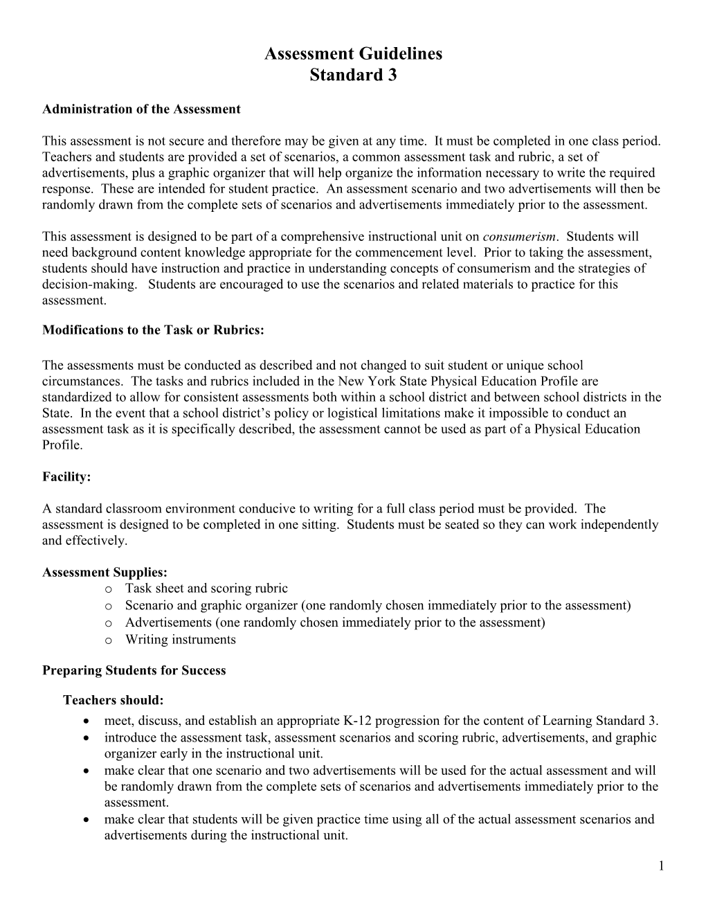 Assessment Guidelines s1