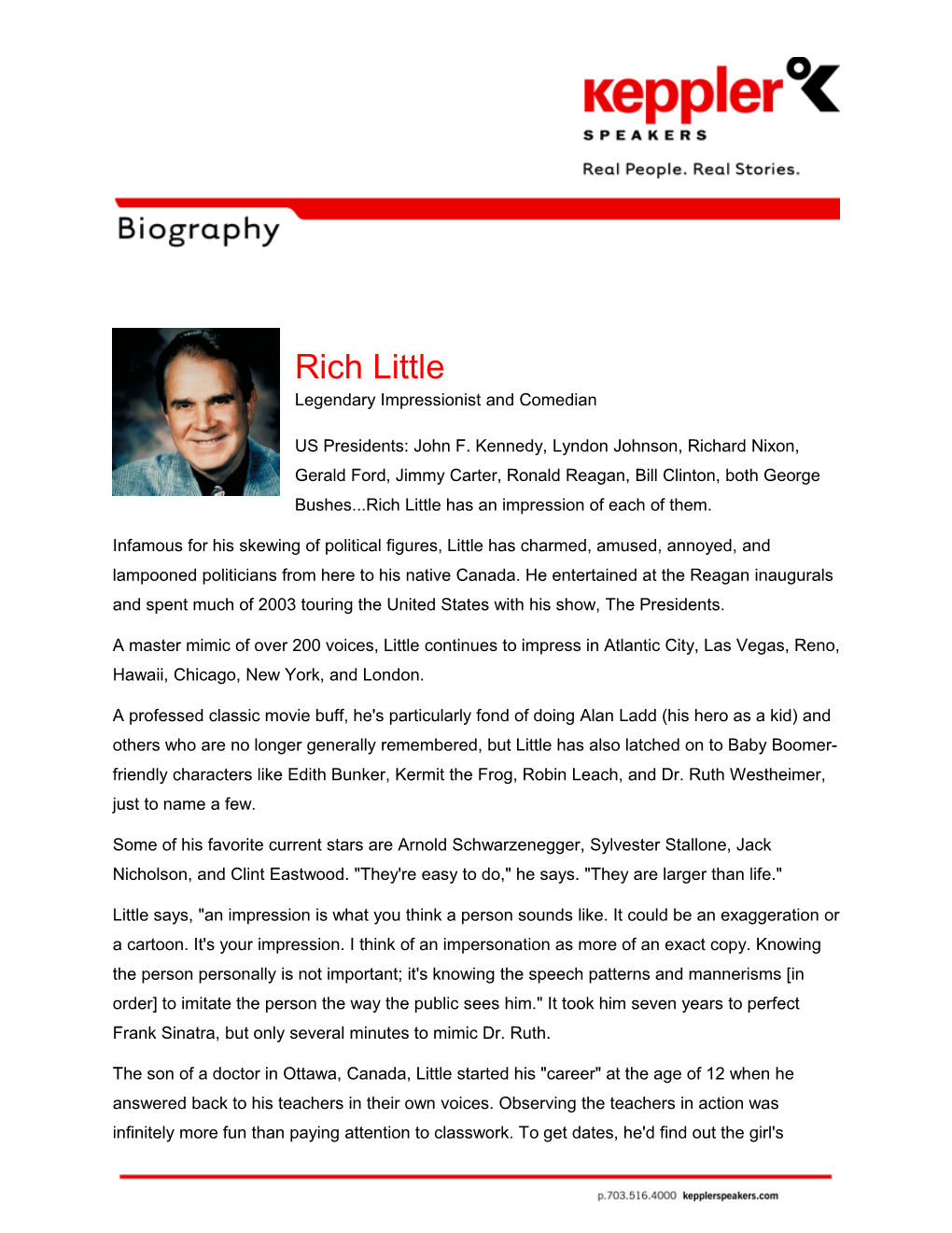 Rich Little Legendary Impressionist and Comedian