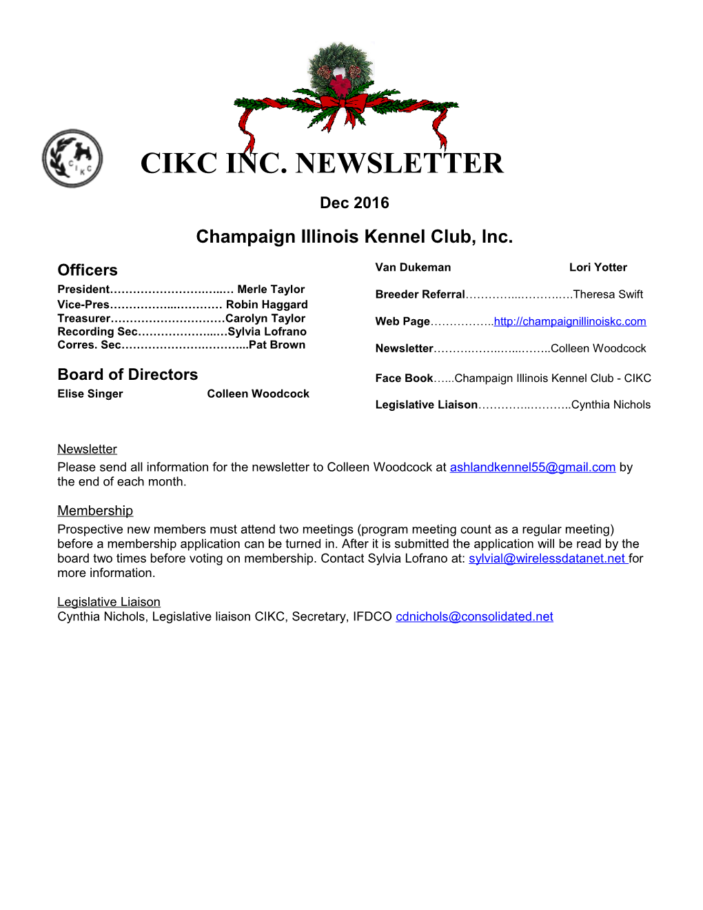 Champaign Illinois Kennel Club, Inc