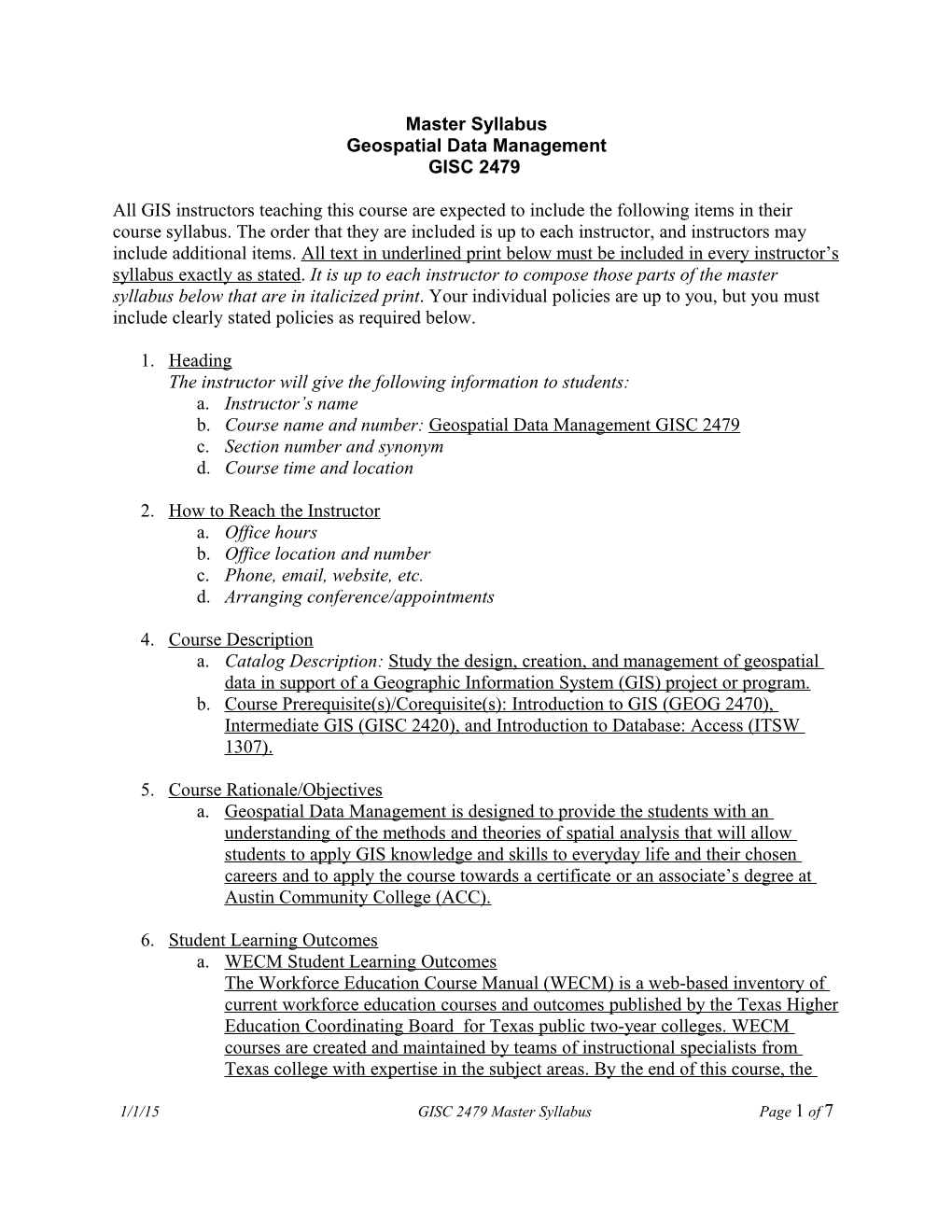 Geospatial Data Management