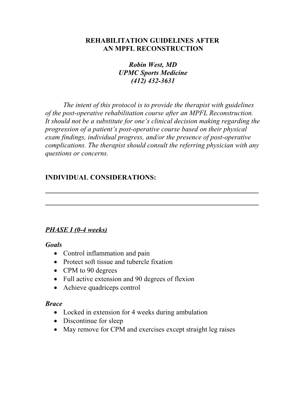 Rehabilitation Guidelines After Acl Reconstruction