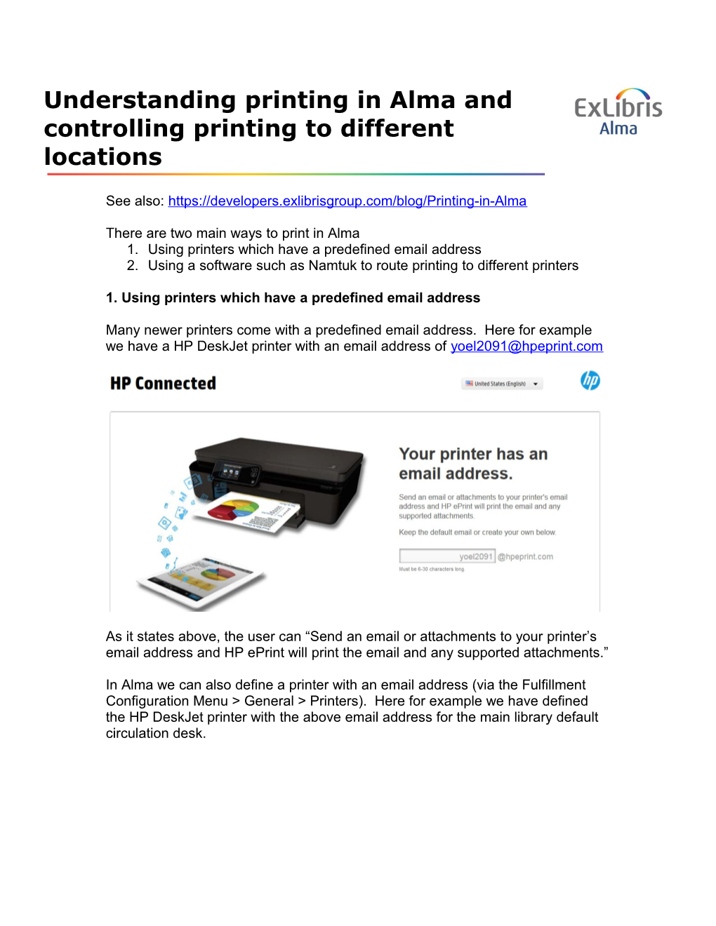 There Are Two Main Ways to Print in Alma