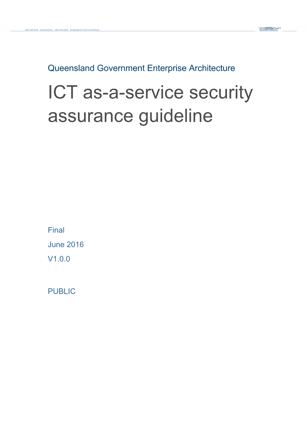 ICT As-A-Service Security Assurance Guideline