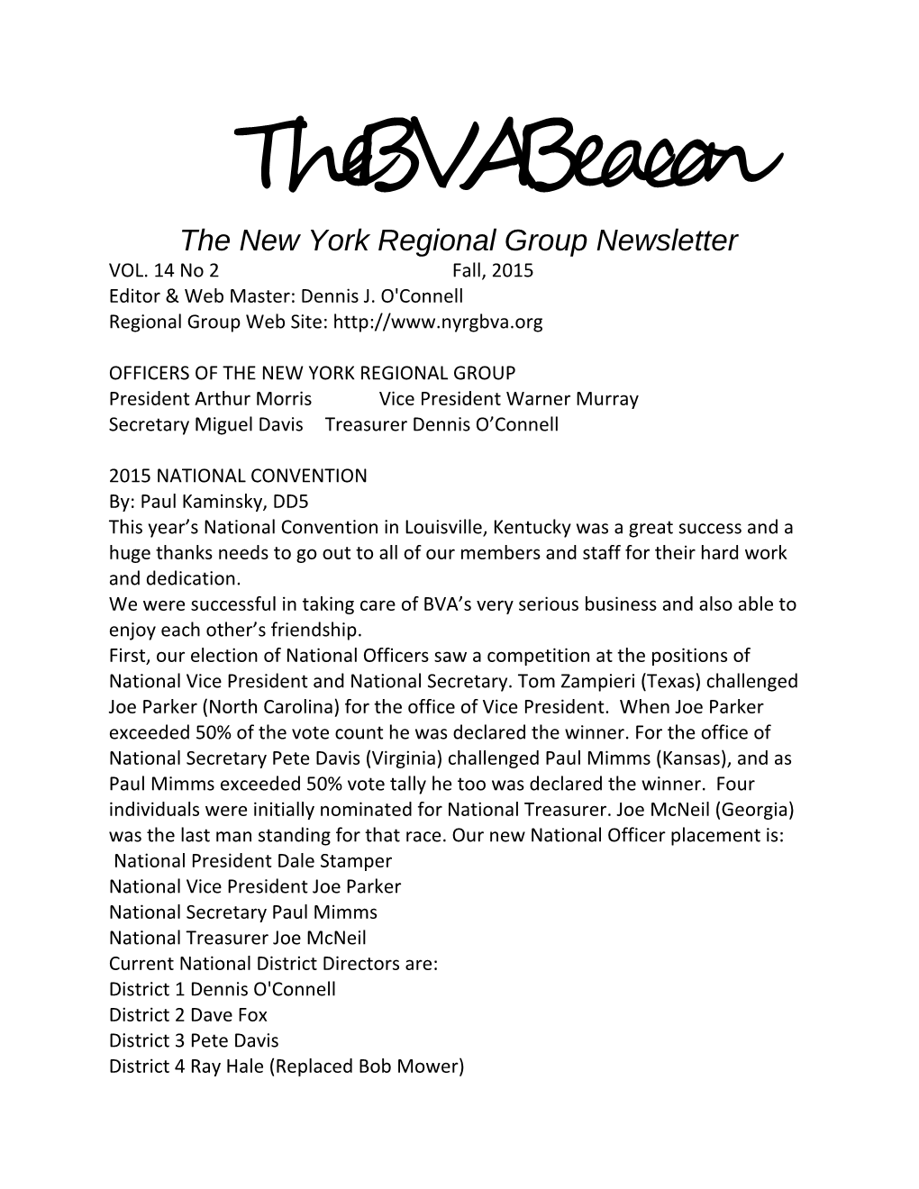 The BVA Beacon
