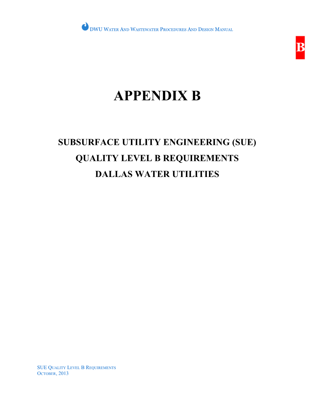 APPENDIX A: SUE Level B