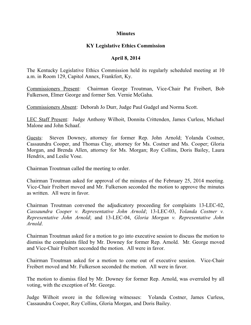 KY Legislative Ethics Commission s2