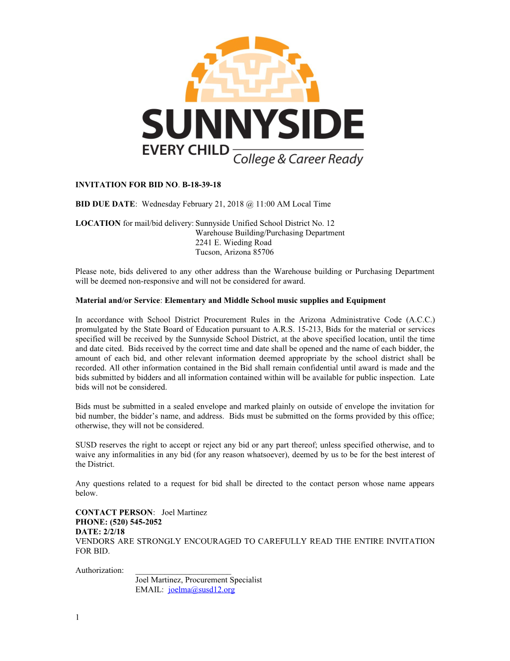 Sunnyside Unified School District No s2