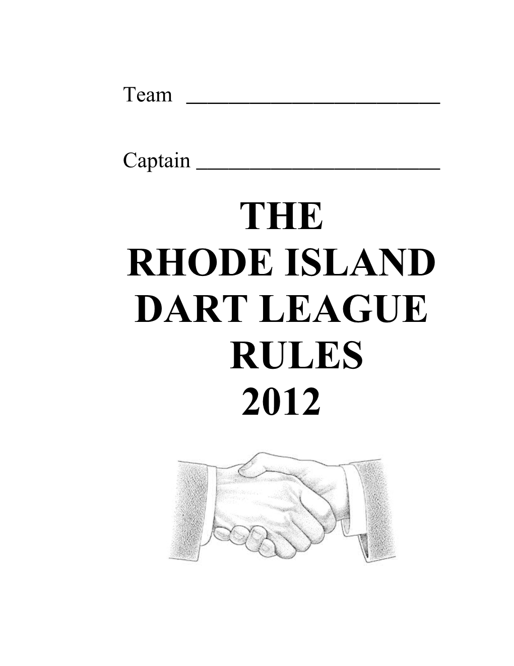 Rhode Island Dart League Rules