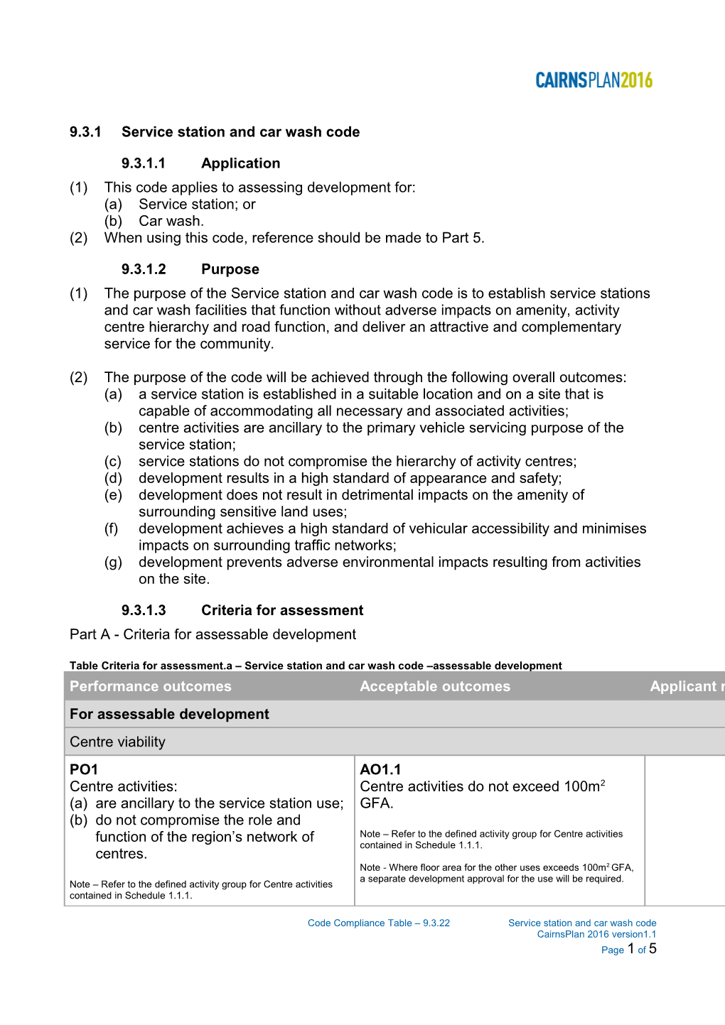 Cairns Region Planning Scheme s3