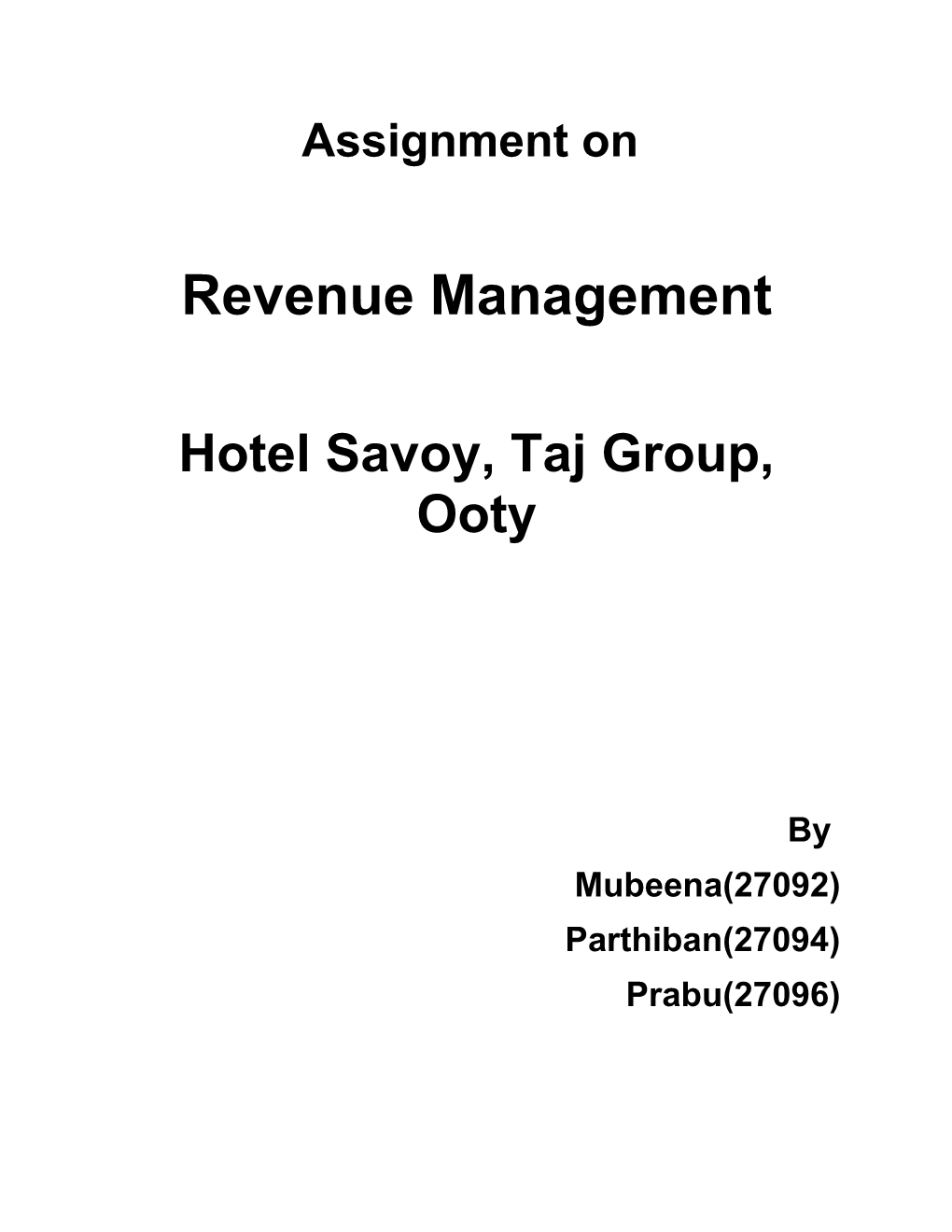 Hotel Savoy, Taj Group, Ooty