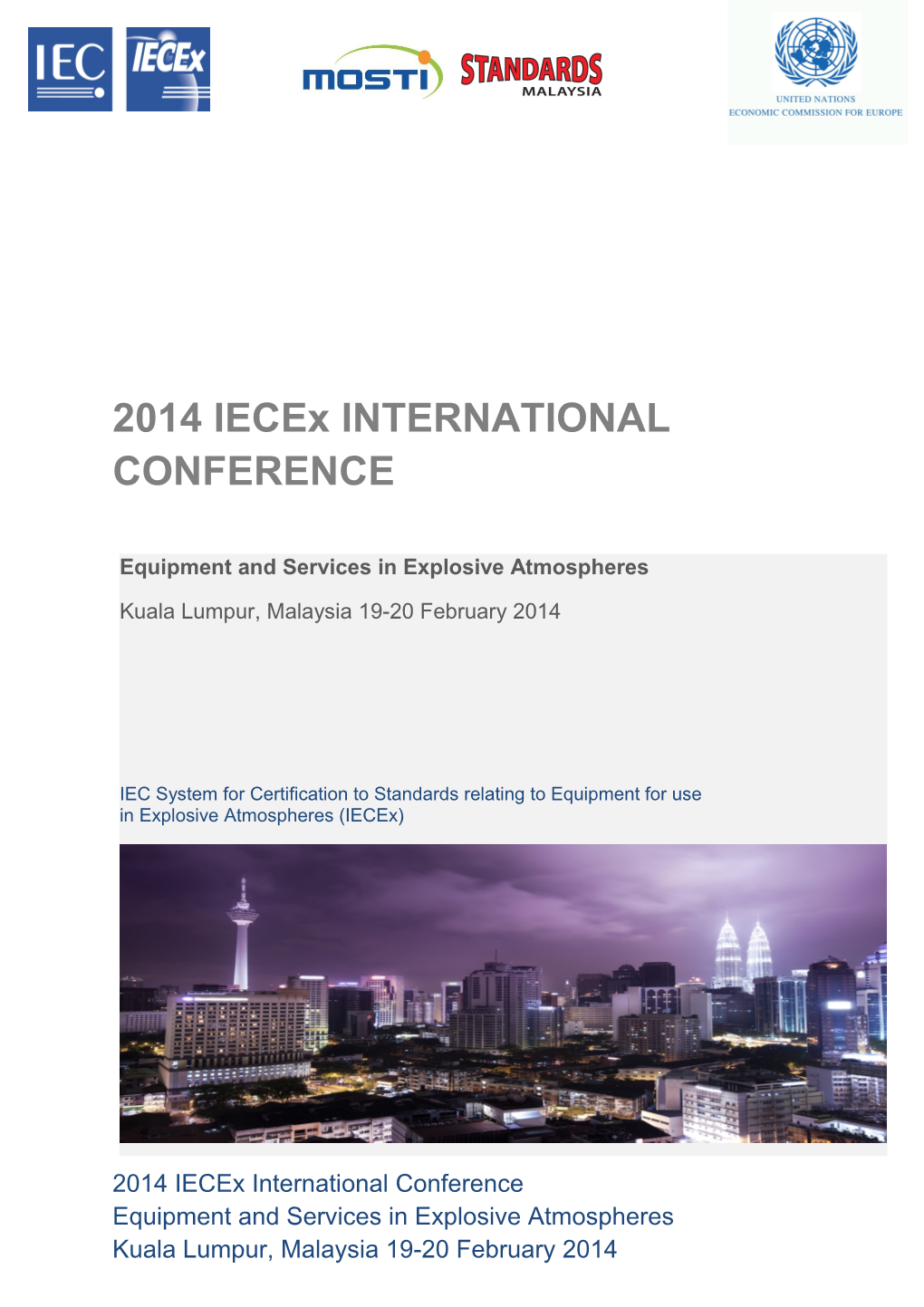 2014 Iecex INTERNATIONAL CONFERENCE