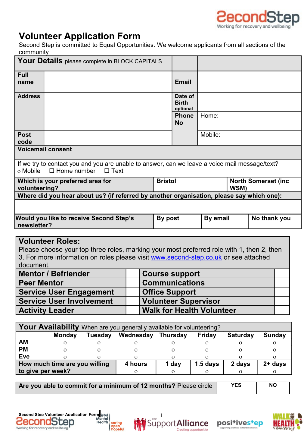 Volunteer Application Form s8