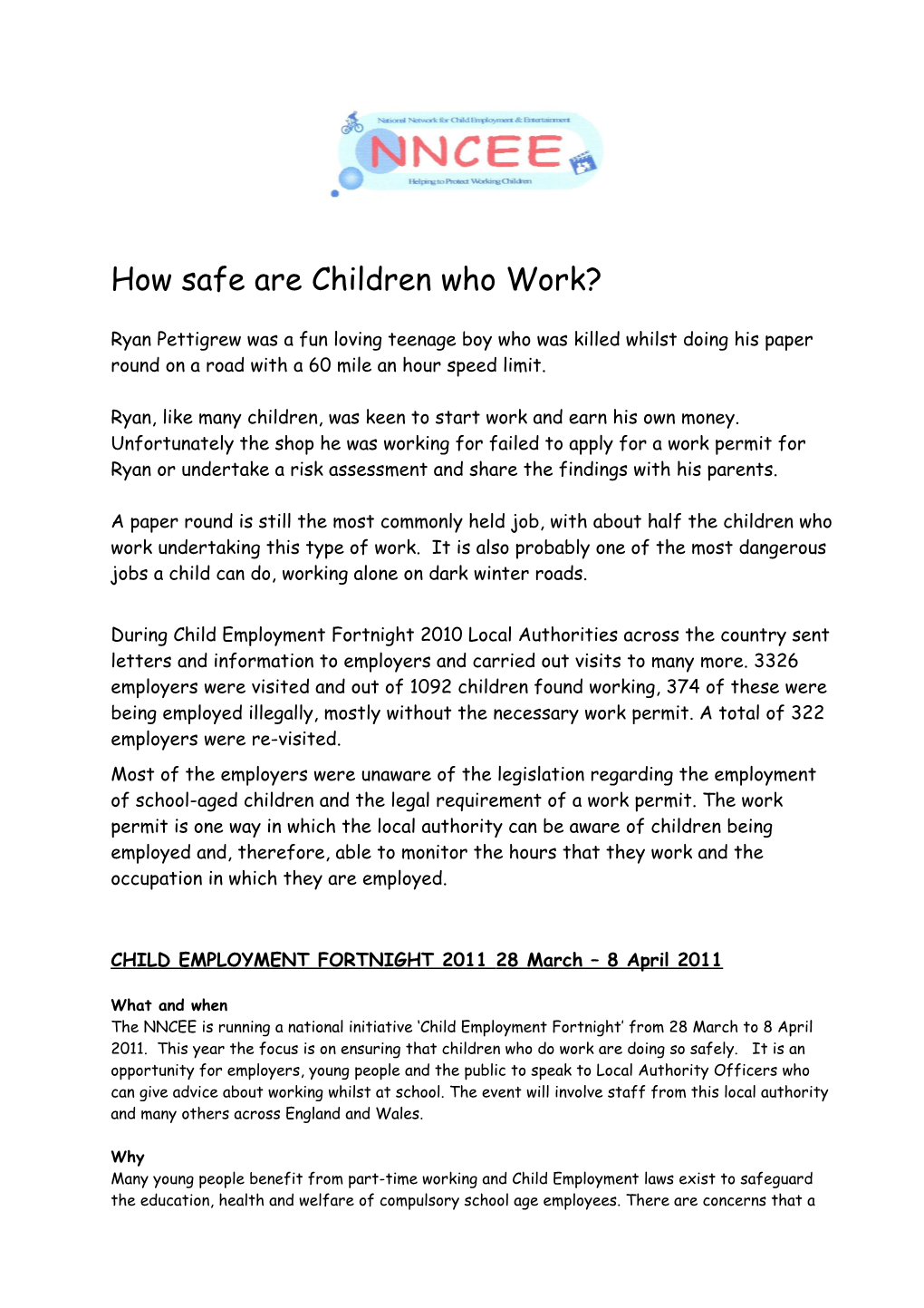 The DCSF (Department for Children, Schools and Families) Have, Finally, Issued Guidance