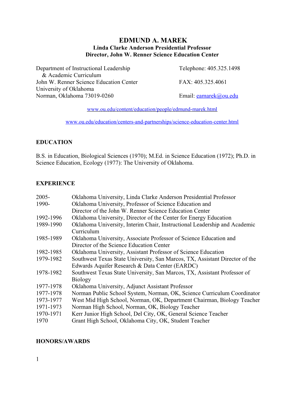 1998-2001 National Science Foundation Grant, Linking Undergraduate Geoscience Research