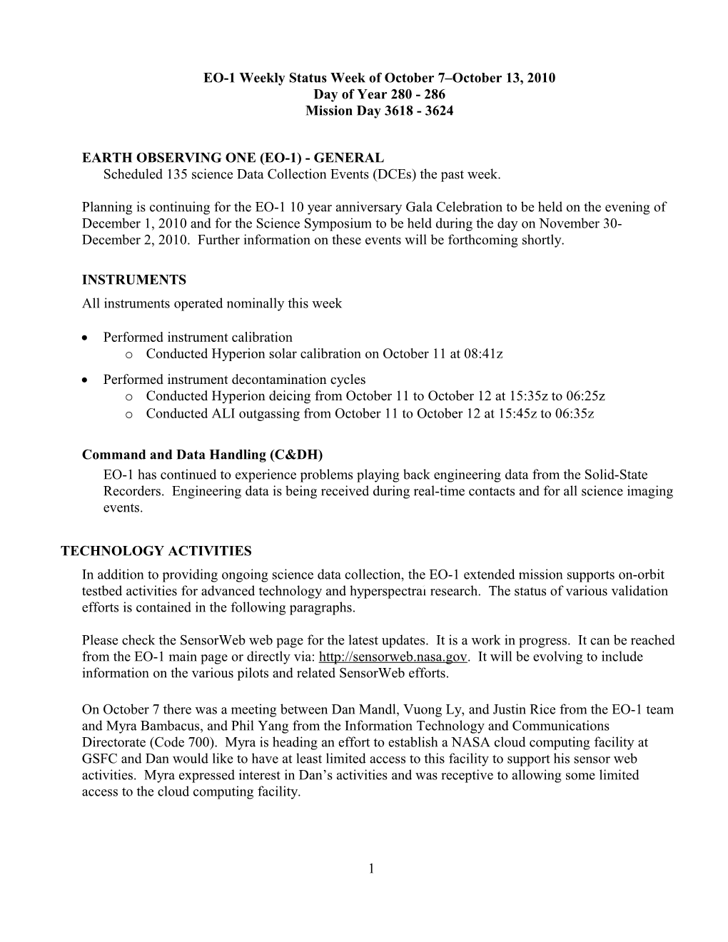 EO-1 Status Week of Jan 20-26, 2001 s6