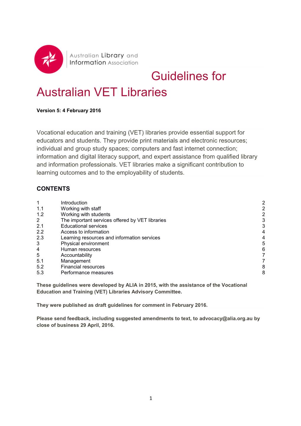 Guidelines for Australian VET Libraries