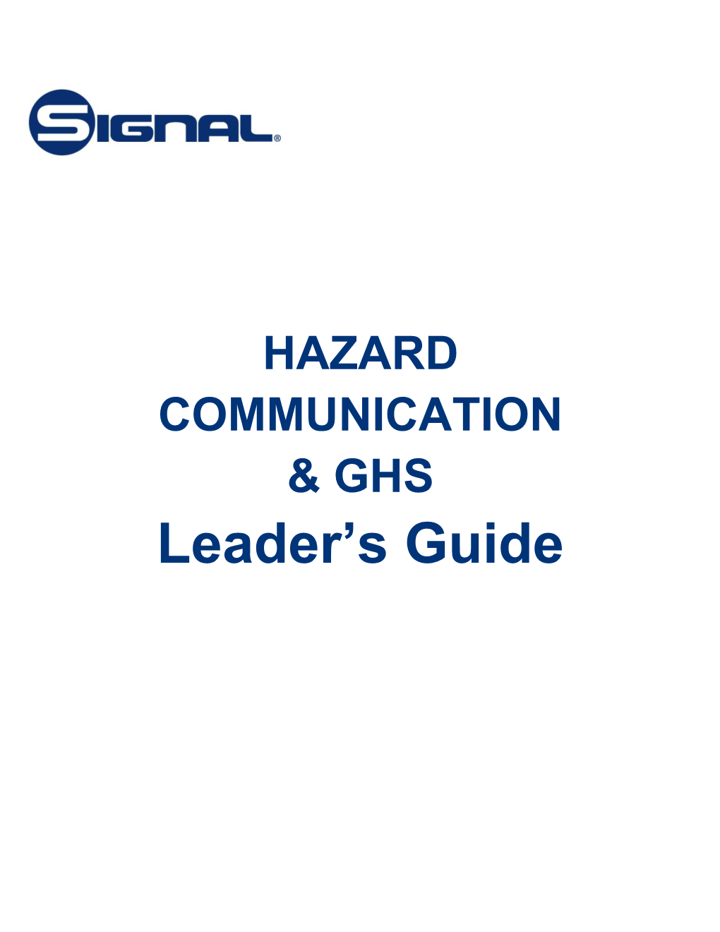 Hazard Communication & the Global