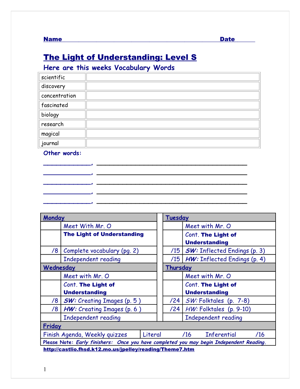 The Light of Understanding: Level S