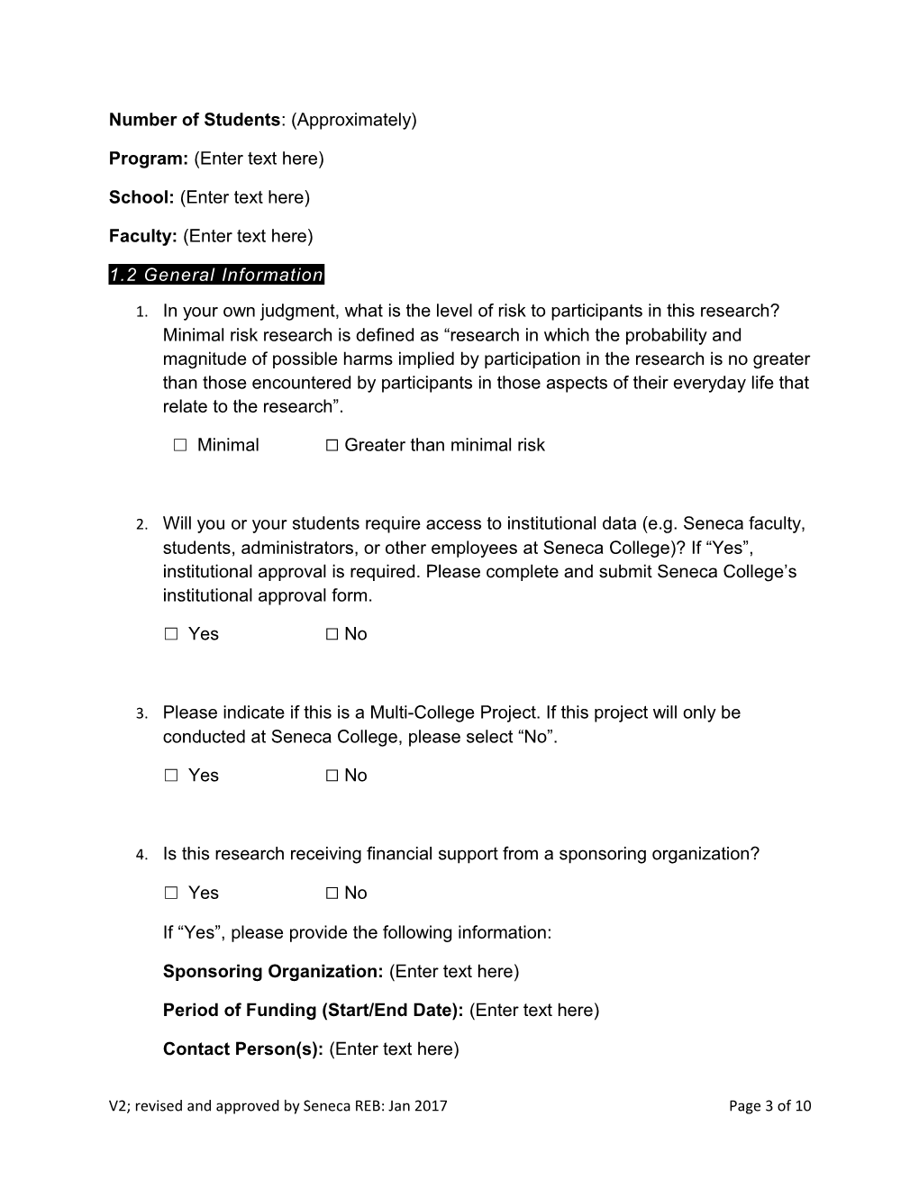 REB Course-Based Research Designation Form