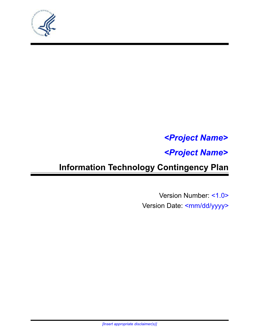 Contingency Plan Template