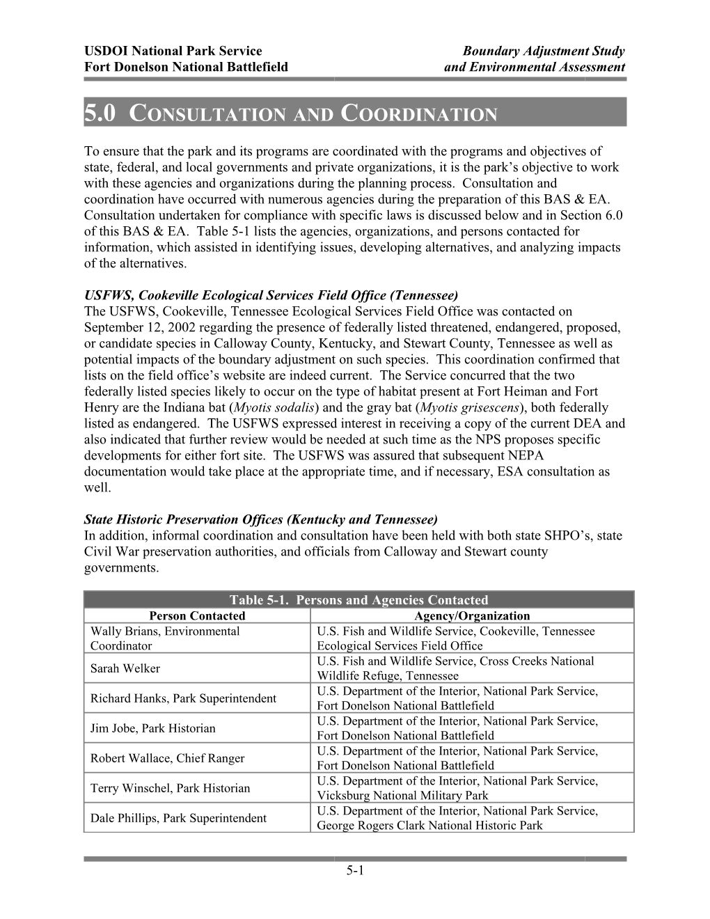 USDOI National Park Service Boundary Adjustment Study s1