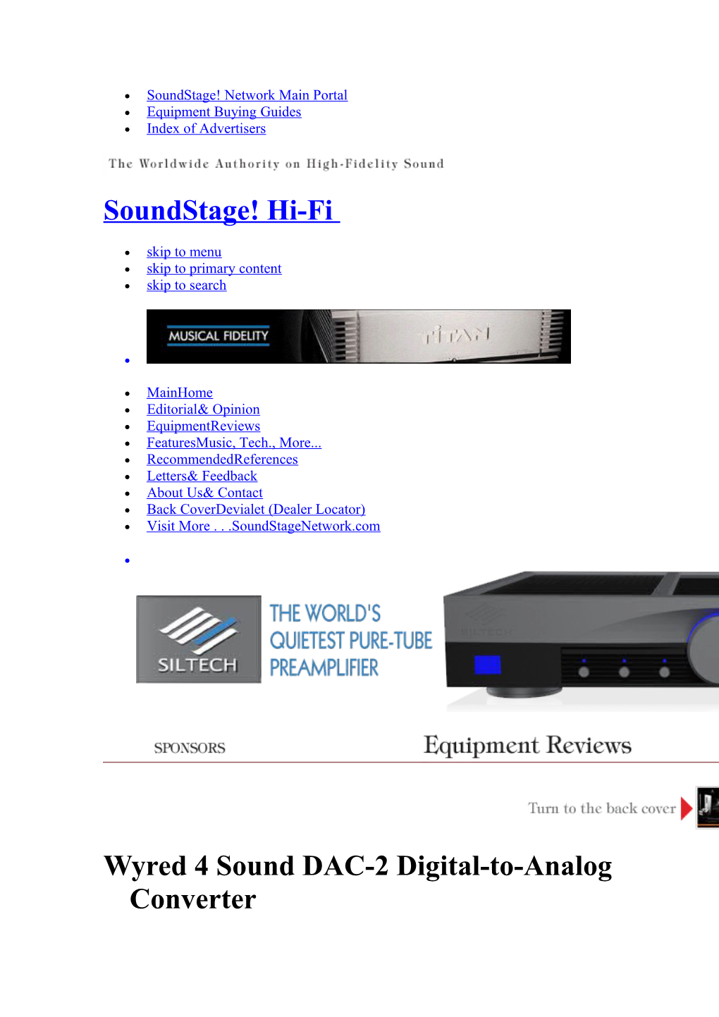 Soundstage! Network Main Portal