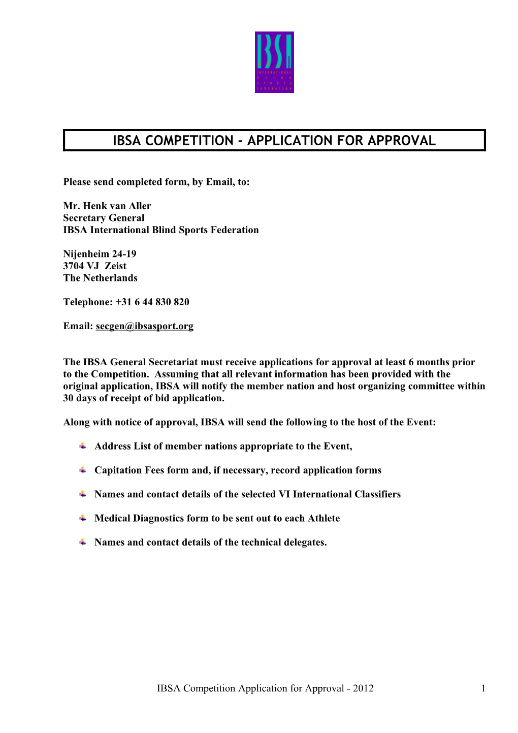 Sanction Application Form