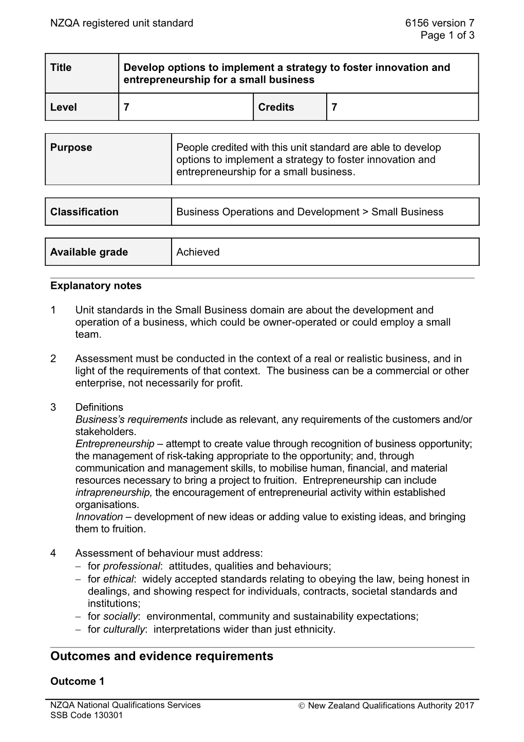 6156 Develop Options To Implement A Strategy To Foster Innovation And Entrepreneurship For A Small Business