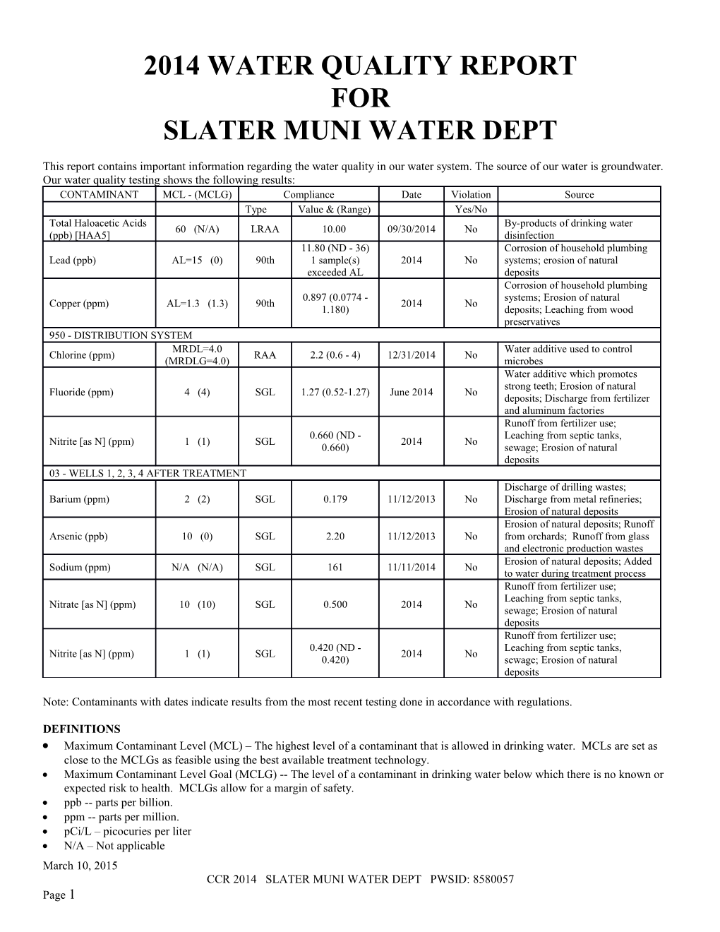 Water Quality Report s1